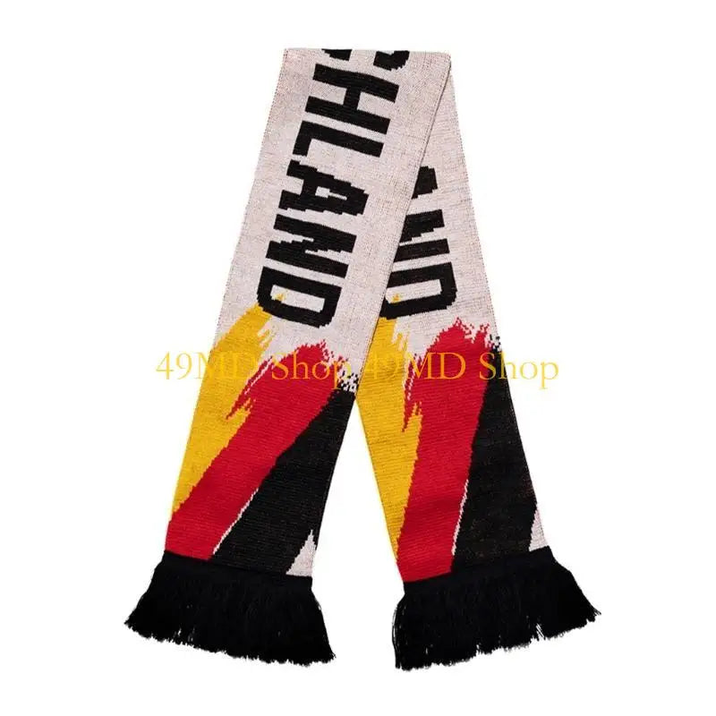 49MD Fringed Germany Scarf Deutschland Neckwear For Soccer Game Day And European Cups