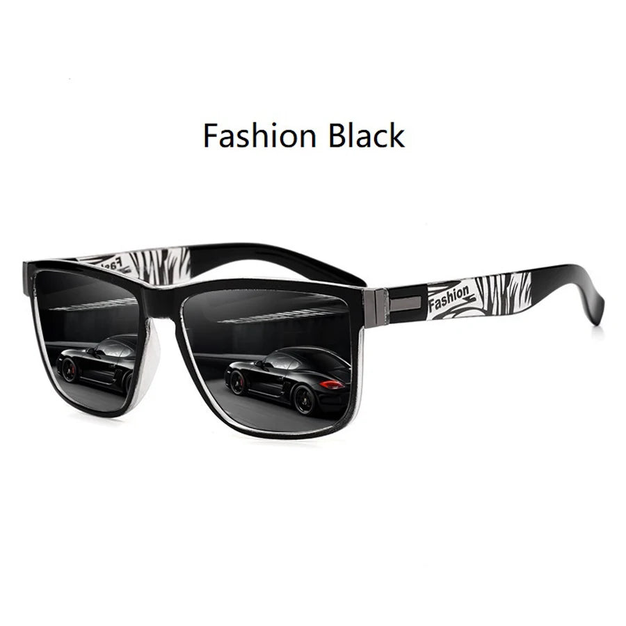 4 PCS Fashion Vintage Pattern Square Sunglasses Men Women Fishing Driving Man Luxury Brand Designer Sun Glasses UV400 Eyewear ﻿