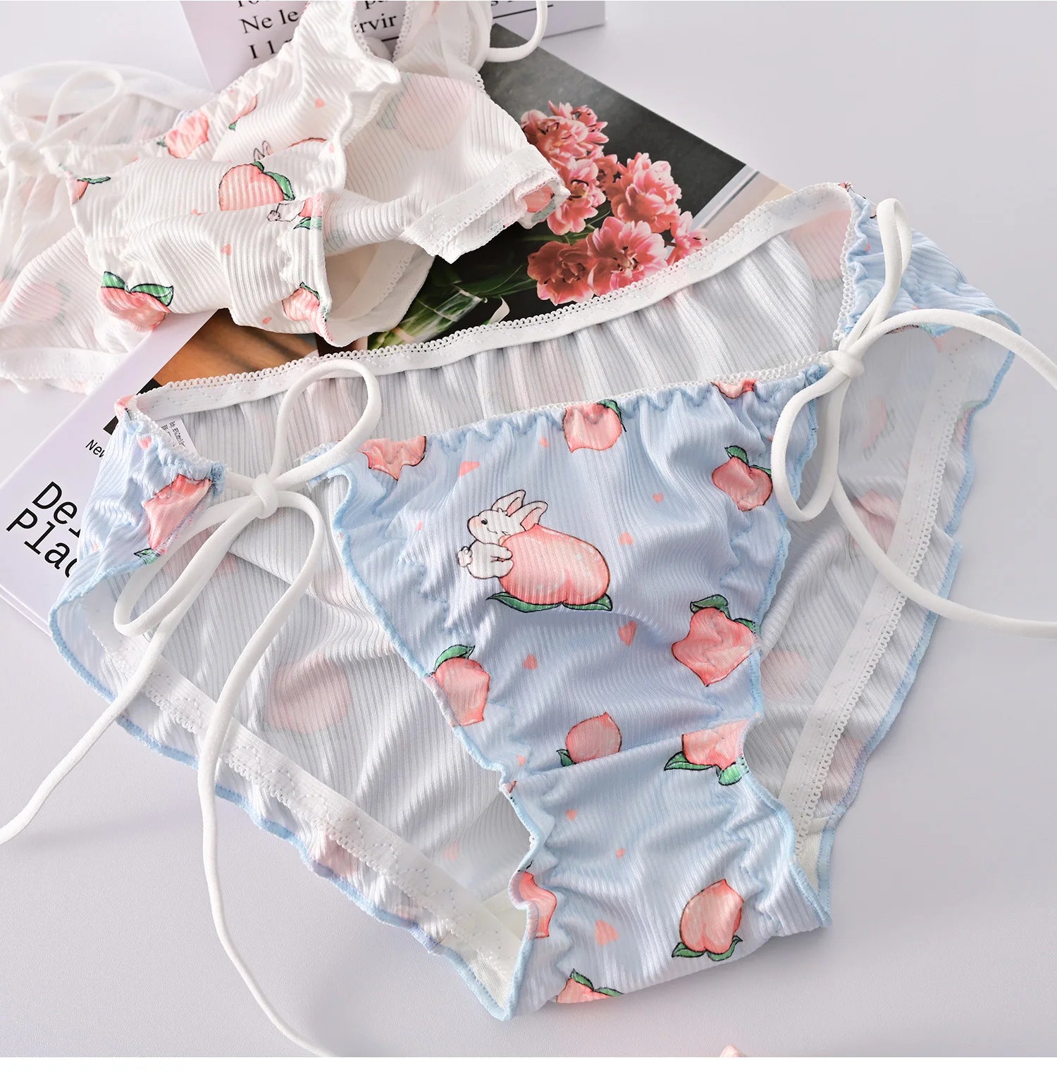 Japanese Lolita Girl Pure Cotton Underwear Cute Lace Up Summer Thin Style Pure Desire Triangle Underwear Sexy And Comfortable