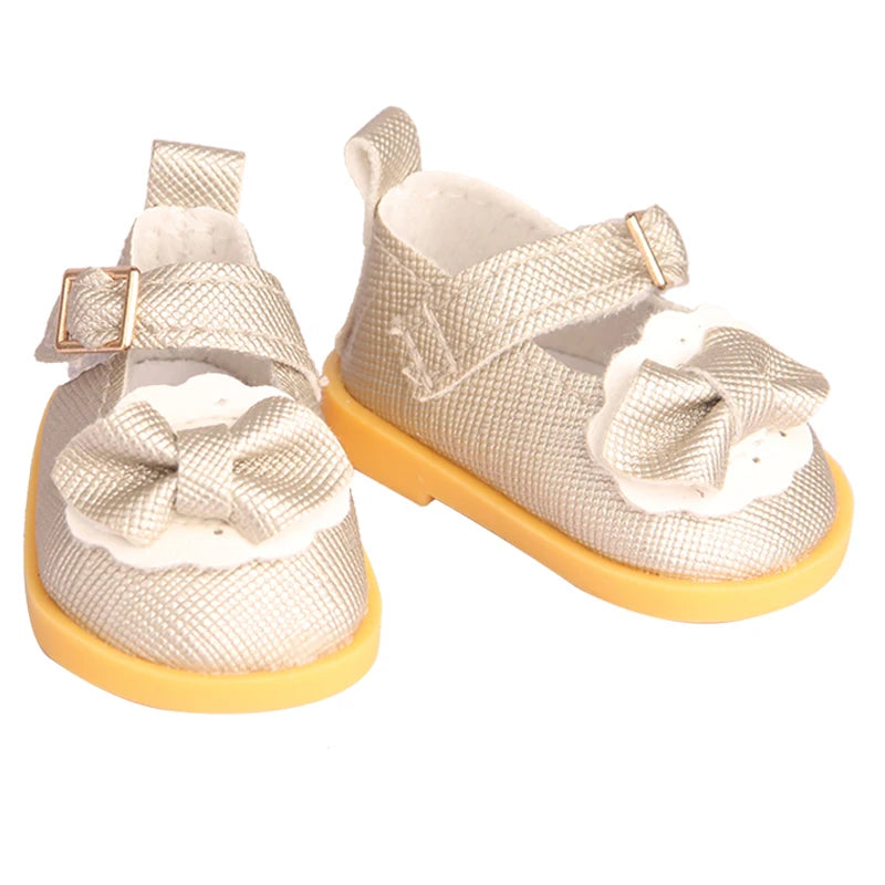 5.5cm Lovely Bow Doll Shoes For 14 Inch American& EXO Doll 1/6 New Mini Shoes Boots Accessories For 32-33 Russia DIY Doll,Nancy