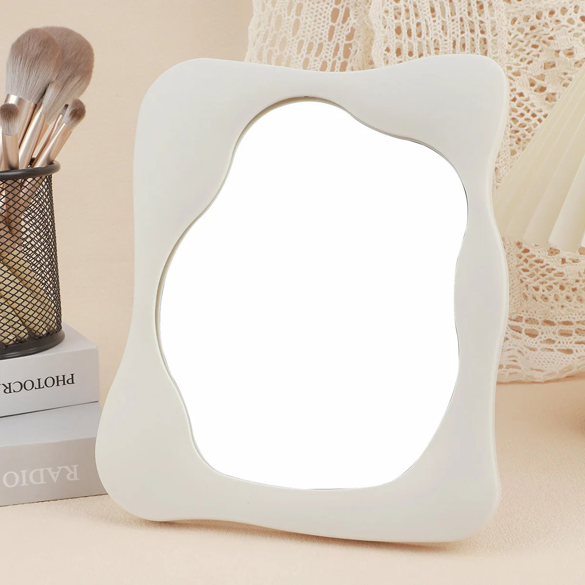 Makeup Mirror Room Decoration Desk Accessorie Mirror Decoration Bedroom Decorative Mirrors Tabletop Mirror Home Aesthetic Decor