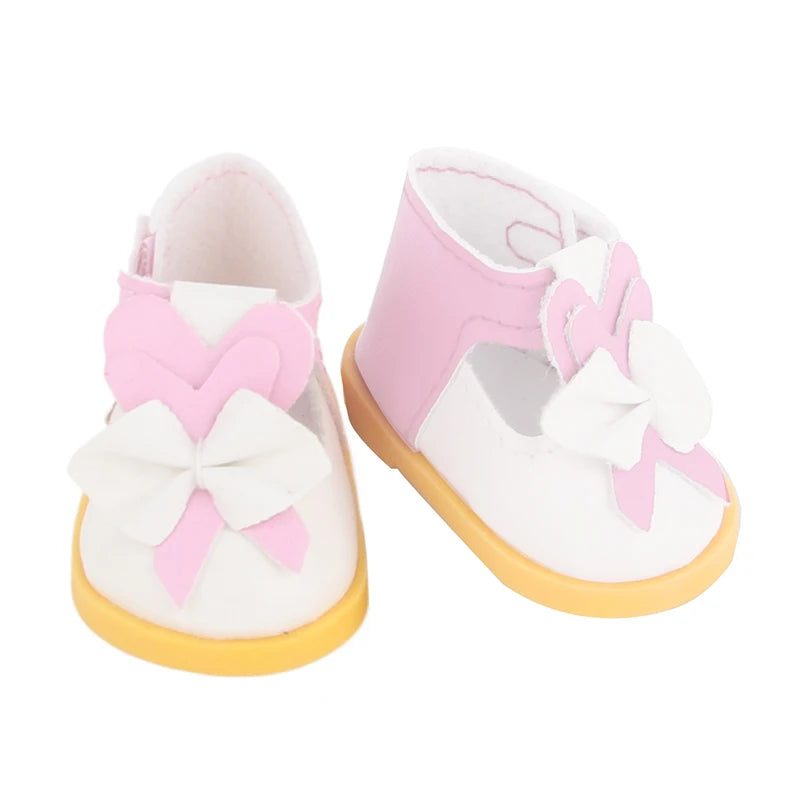 5.5cm Lovely Bow Doll Shoes For 14 Inch American& EXO Doll 1/6 New Mini Shoes Boots Accessories For 32-33 Russia DIY Doll,Nancy