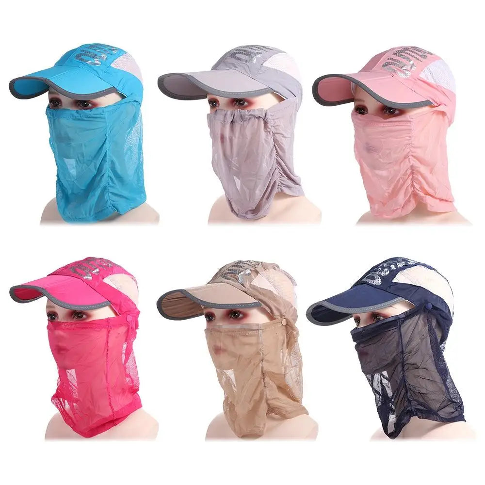 Face Mask Hat Neck Protection Neck Protection Sun Cap Removable Quick Drying Face Shield Cap Cool UV Protection Sun Hat Fishing