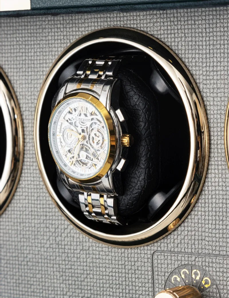 PU Leather Watch Shakers Mute Automatic Watches Winders Collection Protect Mechanical Watches Shaker Transparent Window Winder