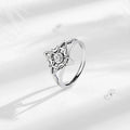 Eudora 925 Sterling Silver Witch Knot Adjustable Ring for Women Man Irish Celtic Knot Witchcraft Amulet Ring Wicca Jewelry Gift