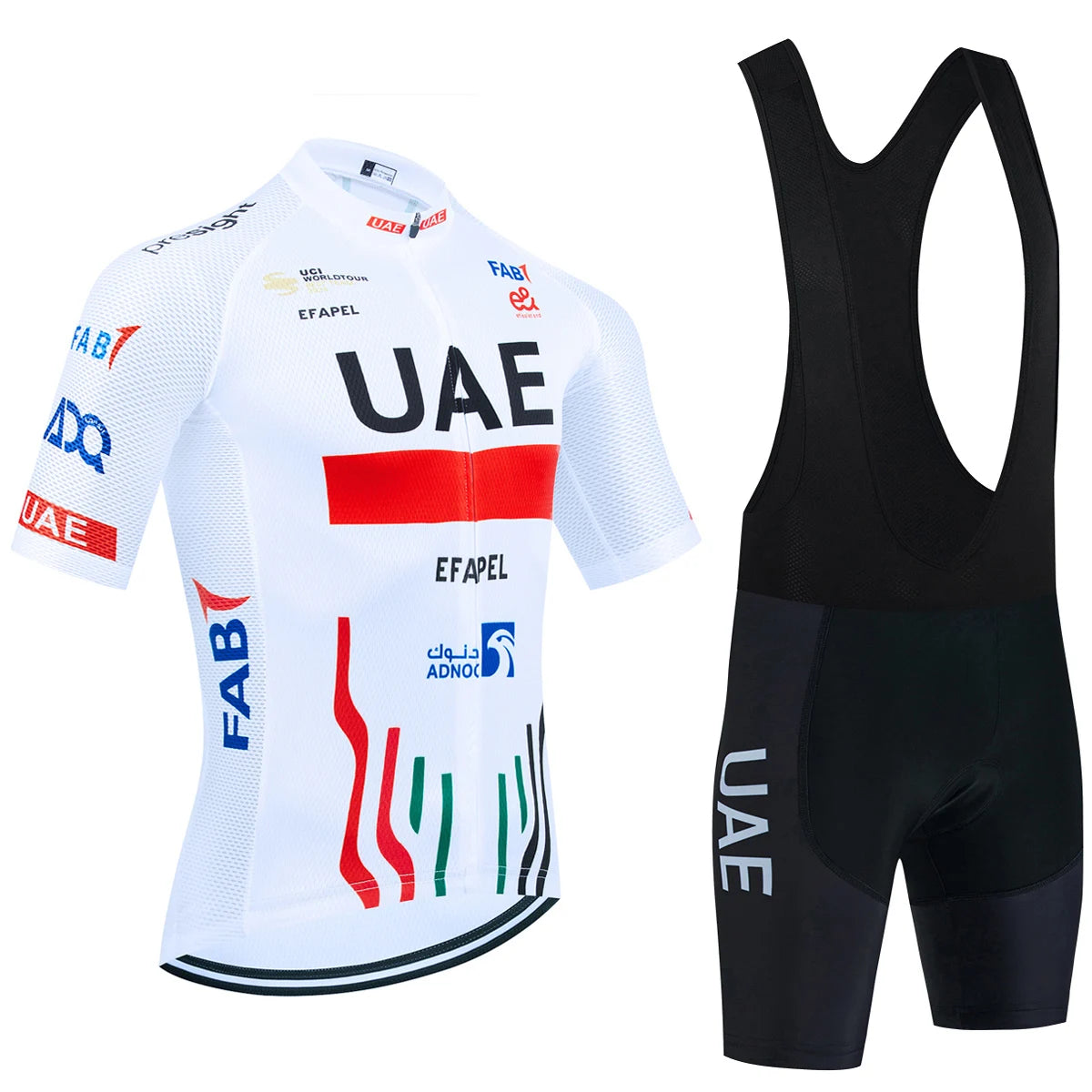 New 2025 PINK YELLOW Cycling Jersey UAE TEAM Bike Jersey Shorts Set Ropa Ciclismo Men Women Summer Pro Bicycle Maillot Clothing