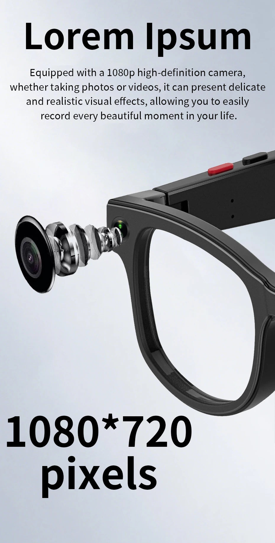 New AI Smart Glasses HD1080P Shooting 500W Camera Glasses ChatGPT Translation Voice Control Bluetooth Call Sports Sunglasses Man