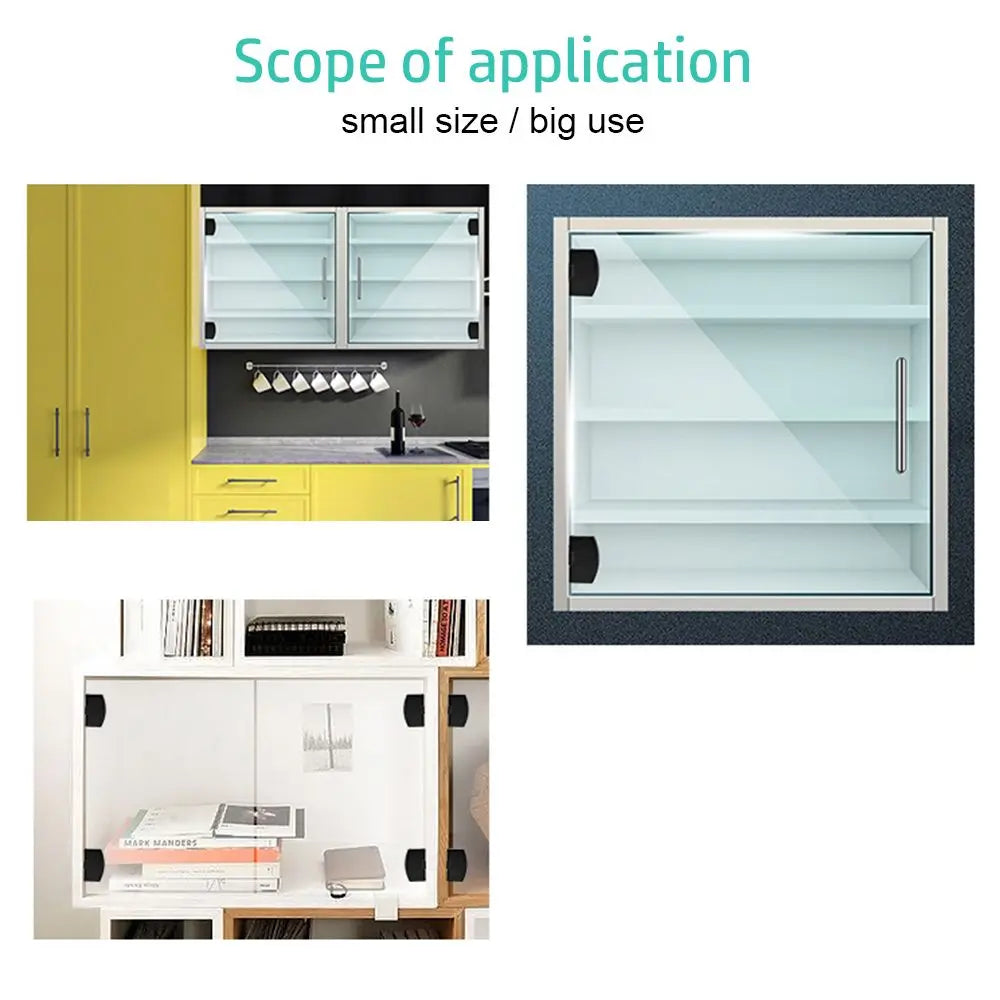 Home No Hole Hardware Furniture Supplies Cabinet  Hinge Clip Window Accessories Glass Door Hinge
