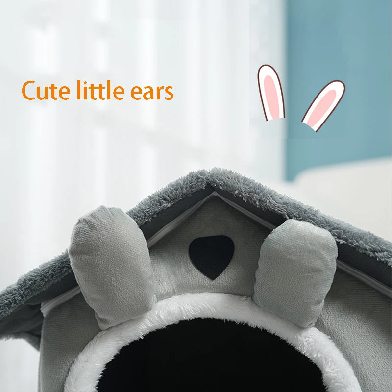 winterIndoor Soft Pet Tent House, Dog Kennel, Cat Bed with Removable Pad, Warm, Small Medium and Large Pets