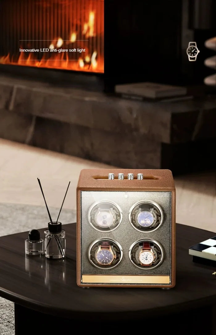 Winder Watch Organizer Storage Box Rotator Mechanical Watch Automatic Luxury Box Safe Deposit Boxes Shaker Display Gifts