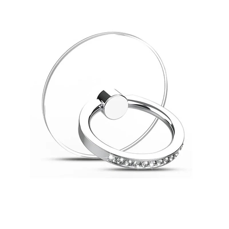 Transparent Finger Ring Holder Diamond Ring Phone Stand Holder for Cellphone Finger Grip Rotatable Phone Support Mount Accessory