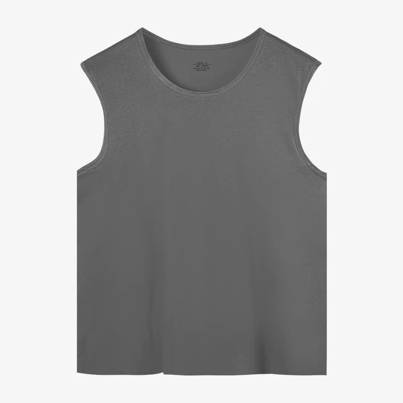 Men's pure cotton vest breathable slim youth sports foundation hurdle I loose summer thin halter undershirt
