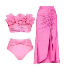 2PC Ruffe Bikini Set Women Swimwear Push Up Swimsuit Bottom Print Brazilian Biquini Bathing Suit Swim Wear Beach