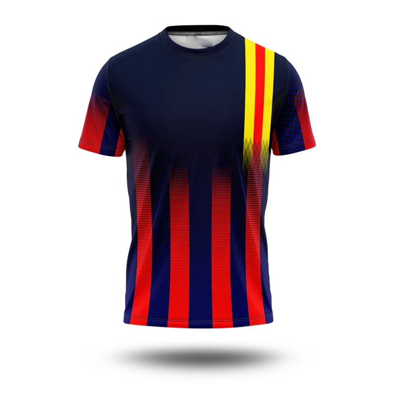 France Flag T-shirt For Men Simple Stripe 3D Print Short Sleeve T Shirts Football Jersey Comfortable Breathable Sport T Top