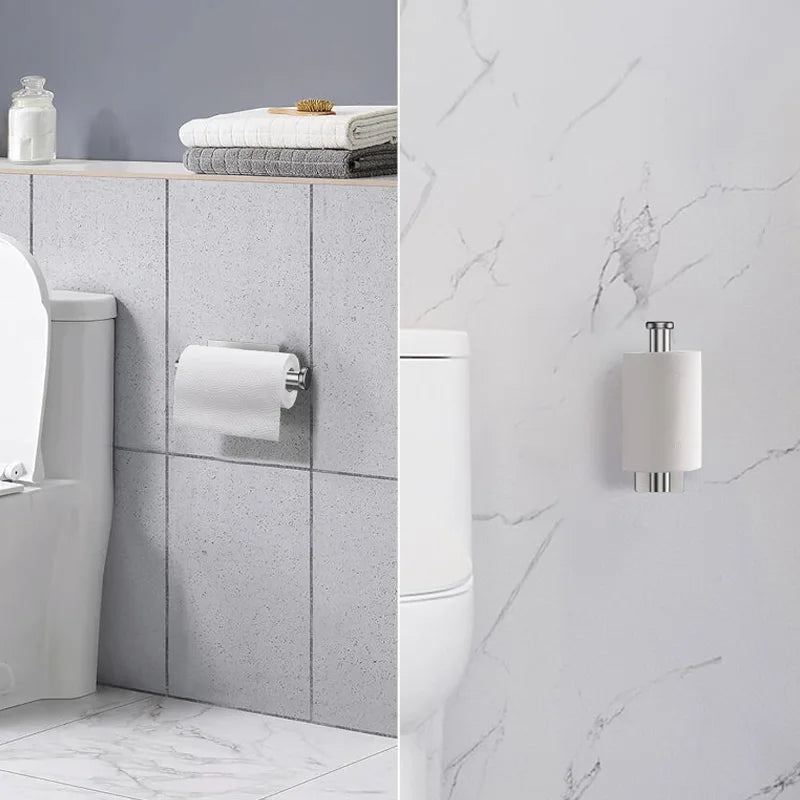 5-Piece Bathroom Hardware Set – Wall-Mounted Accessories Including Towel Bar, Hooks, and Toilet Paper Holder