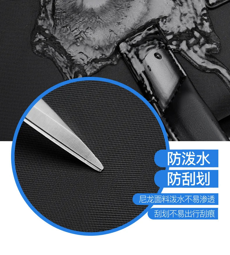 2026 Briefcase Fashionable Handbag Large Capacity Business Briefcase Waterproof Document Bag Men's Business Travel Big Handbag