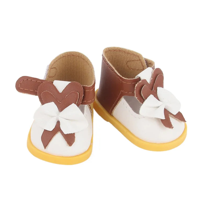 5.5cm Lovely Bow Doll Shoes For 14 Inch American& EXO Doll 1/6 New Mini Shoes Boots Accessories For 32-33 Russia DIY Doll,Nancy