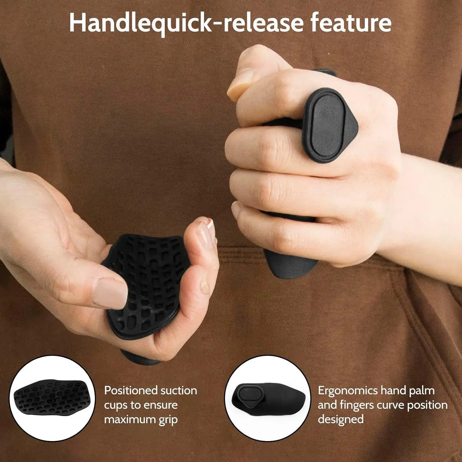 A Pair Gym Training Accessories Non-Slip Workout Grips Rubber Grips for Weight Lifting, Pull-Ups & Gym Training