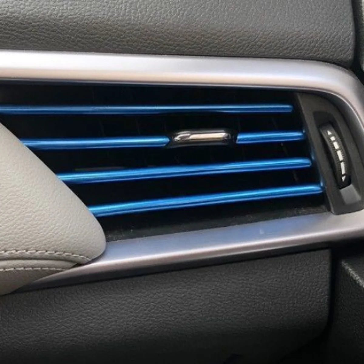 10PCS 20CM Car Air Outlet Decorative Strip Pvc Car Air Conditioning Vent Decorative Strip Interior Diy Bendable Decorative Strip