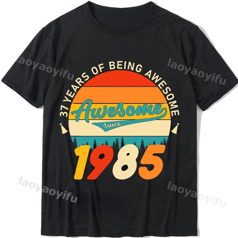 2024 Unisex Summer Tops Tshirt Vintage 1984 Classics Tshire Streetwear Printed T-shirt Top  Retro Style Tshirt