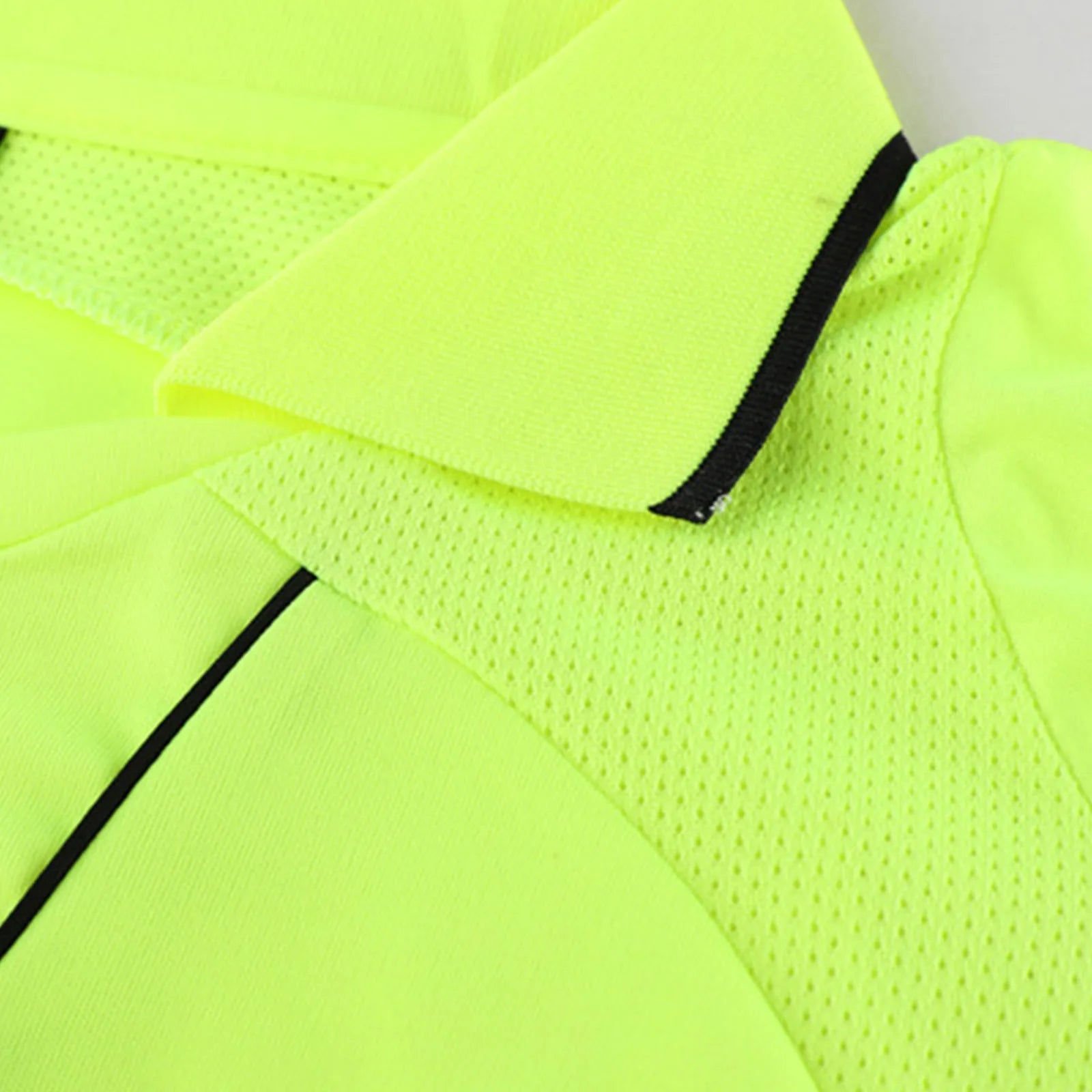 Mens Soccer Jersey Referee Outfit Football Match Uniform Tracksuit Turn-Down Collar Short Sleeve Pockets T-shirt with Shorts