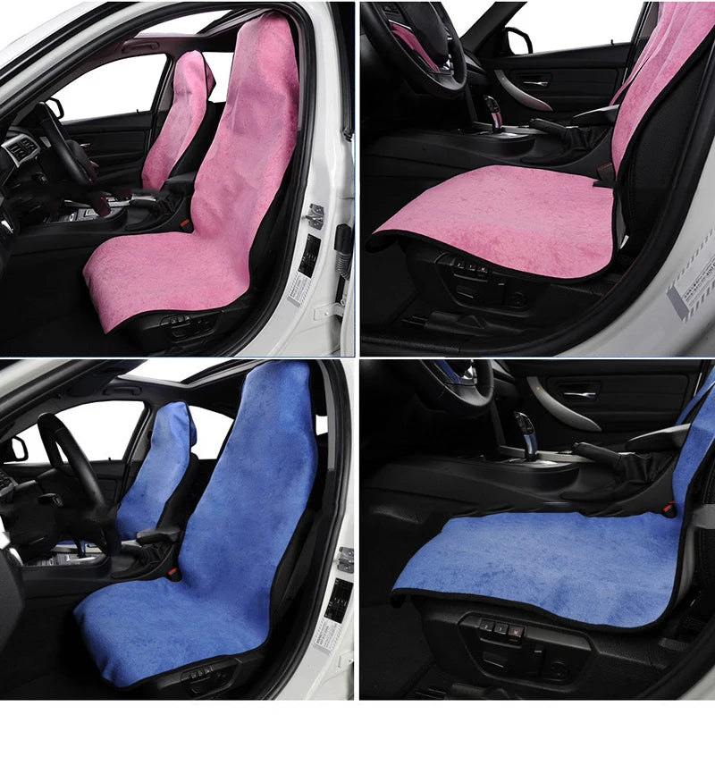 AUTOYOUTH Towel Car Seat Cover for Athletes Fitness Gym Running Beach Swimming Outdoor Water Sports Machine Washable - Black