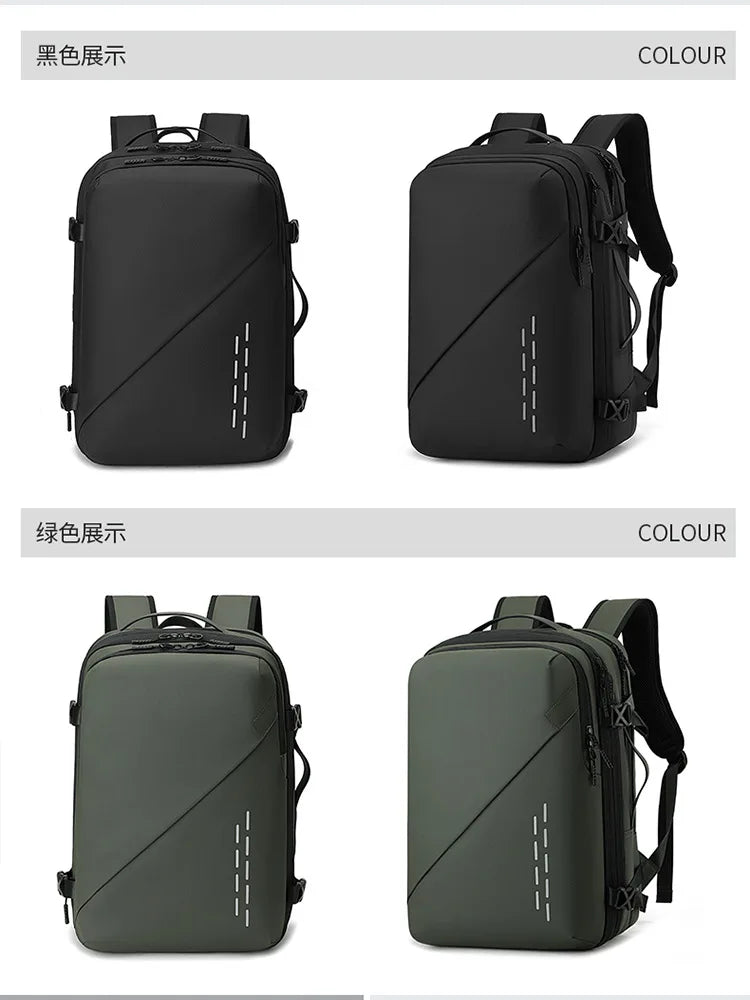 New vacuum compression large capacity expansion backpack, travel backpack, waterproof backpack computer bag