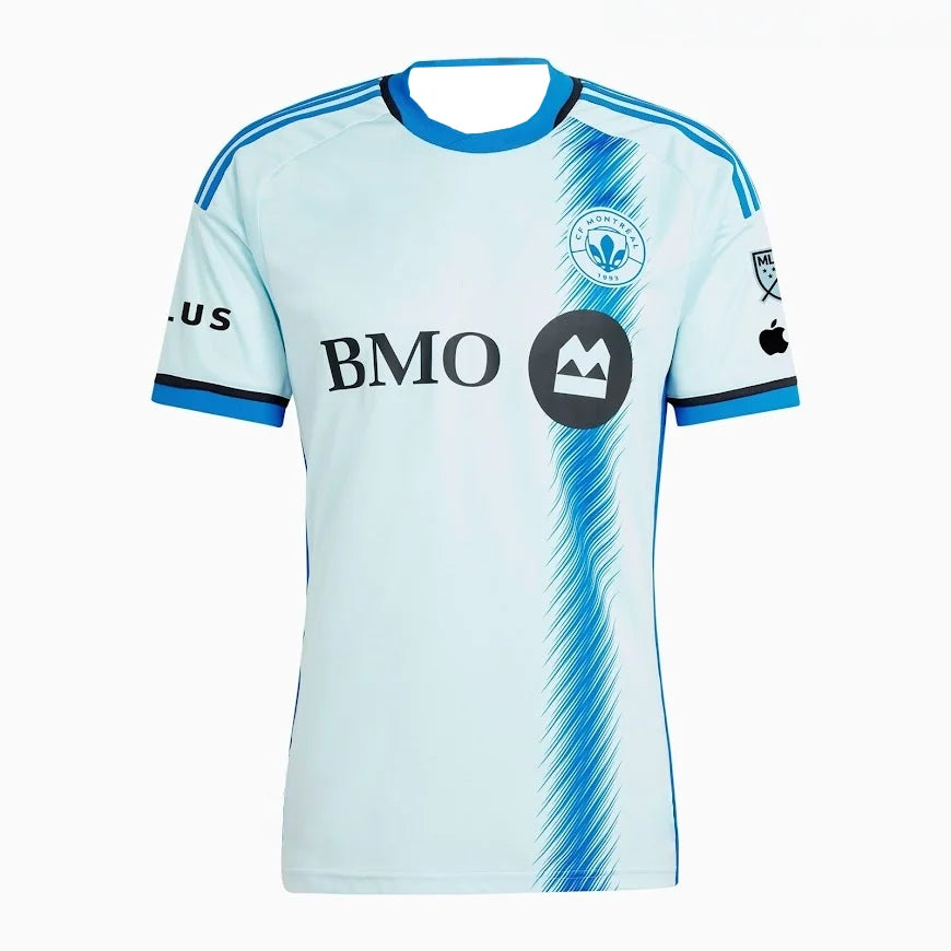 CF Montreal Away Jersey 2025/26 Men's Soccer Shirt BMO Sponsor  Football Jersey Fan Version White Blue Dot Pattern Kit