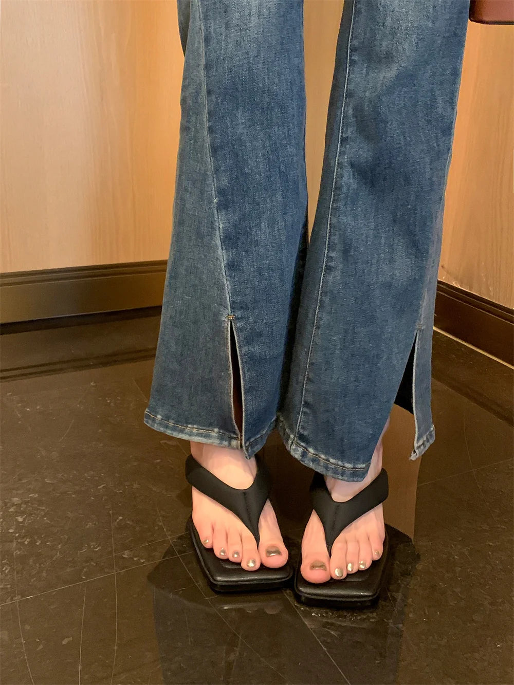 Women's flip-dlop slides sheepskin soft comfortable casual female outdoor beach holidays sandals summer shoes for women slippers