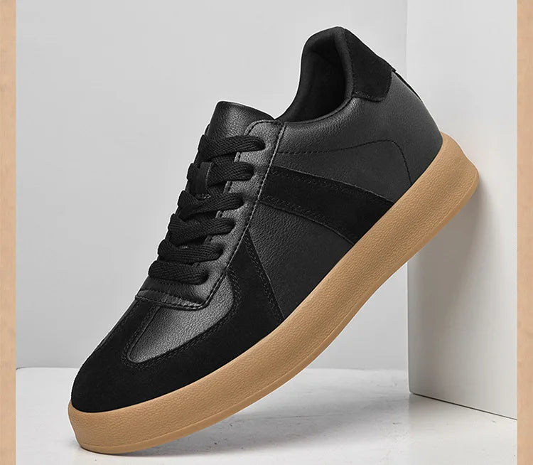 Man Vintage Elevator Shoes Height Increase Insole 8cm Taller Lift Sneakers Shoes Men Leisure Fashion Sports White Shoes