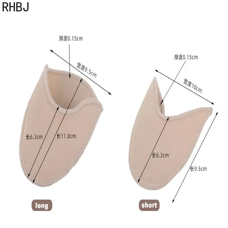 RHBJ 2Pcs=1Pair Elastic Knitted Gel Toe Cover Professional Ballet Pointe Dance Shoe Pads Forefoot Pad Toe Protector Toe Cover