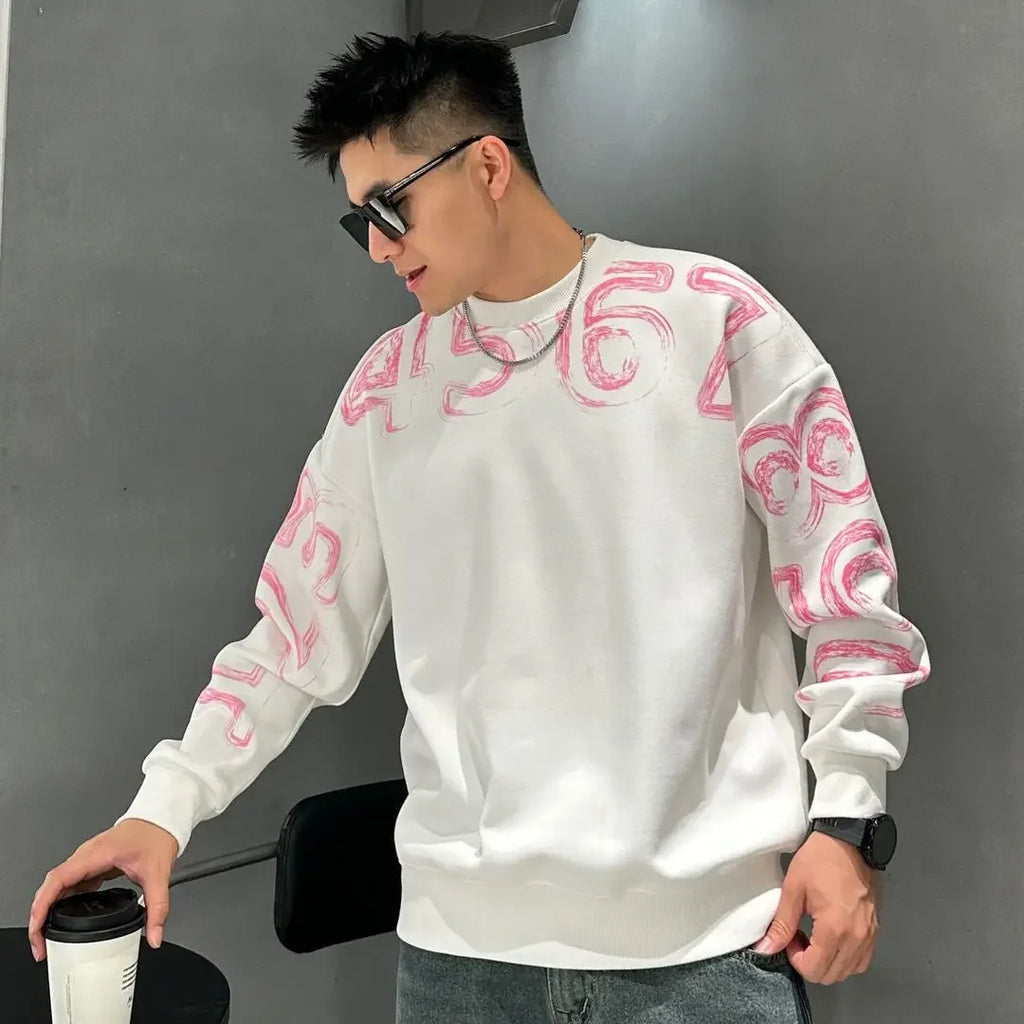 100℅ Cotton Man Pullovers Printed T Shirt for Men Fashion Trends 2025 Sweatshirts Tops Clothing Luxury Social High Quality Brand