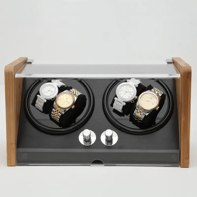 Wooden Watch Winders Silent Automatic Watch Winder Rotating Mechanical Wrist Watches Winder Luxury Watches Storage Boxes