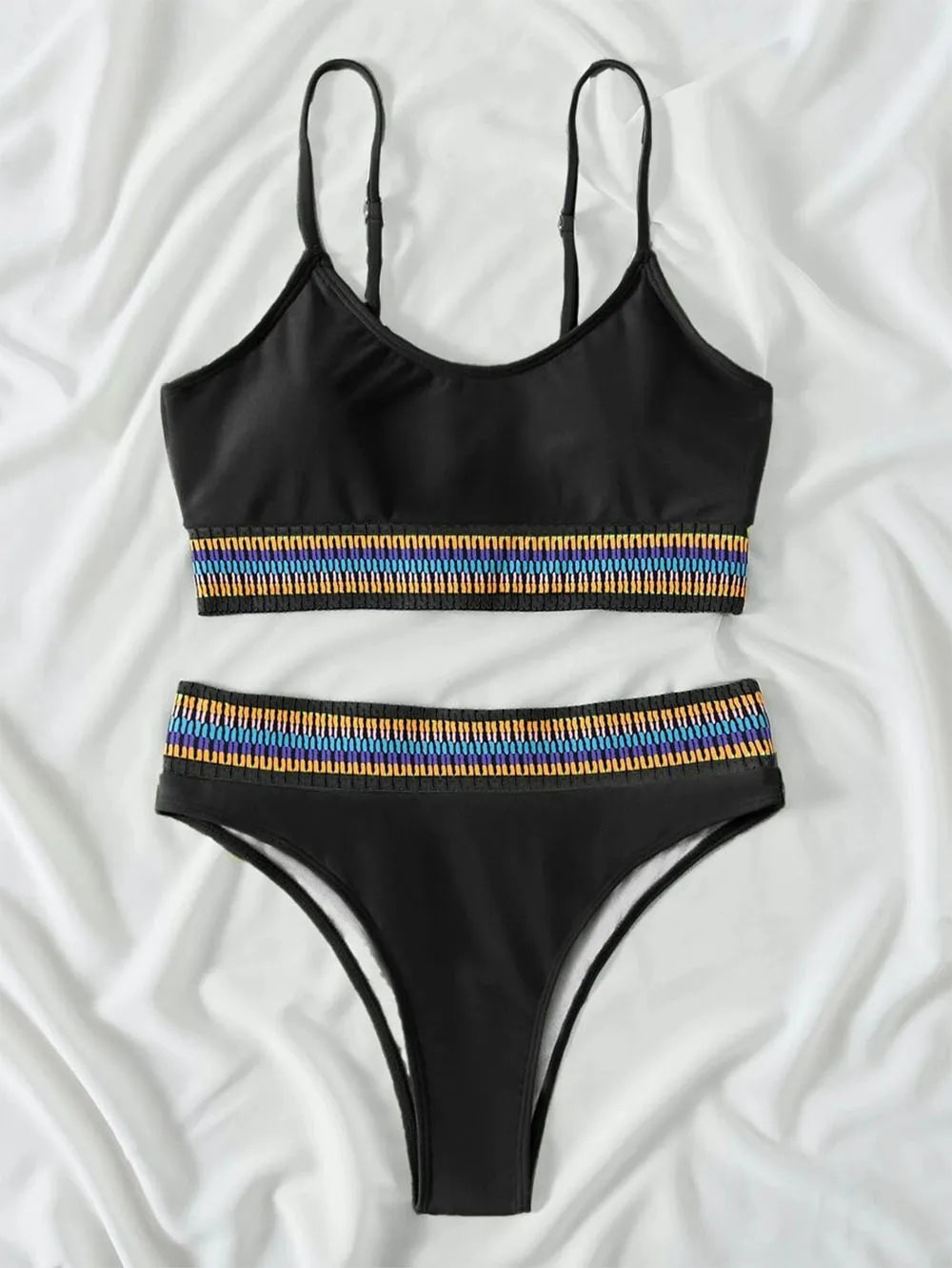 Bandeau High Waist Bikini One Shoulder Swimwear Women 2026 Printed Sexy Bikini set Retro Swimsuit Female Bathing suit