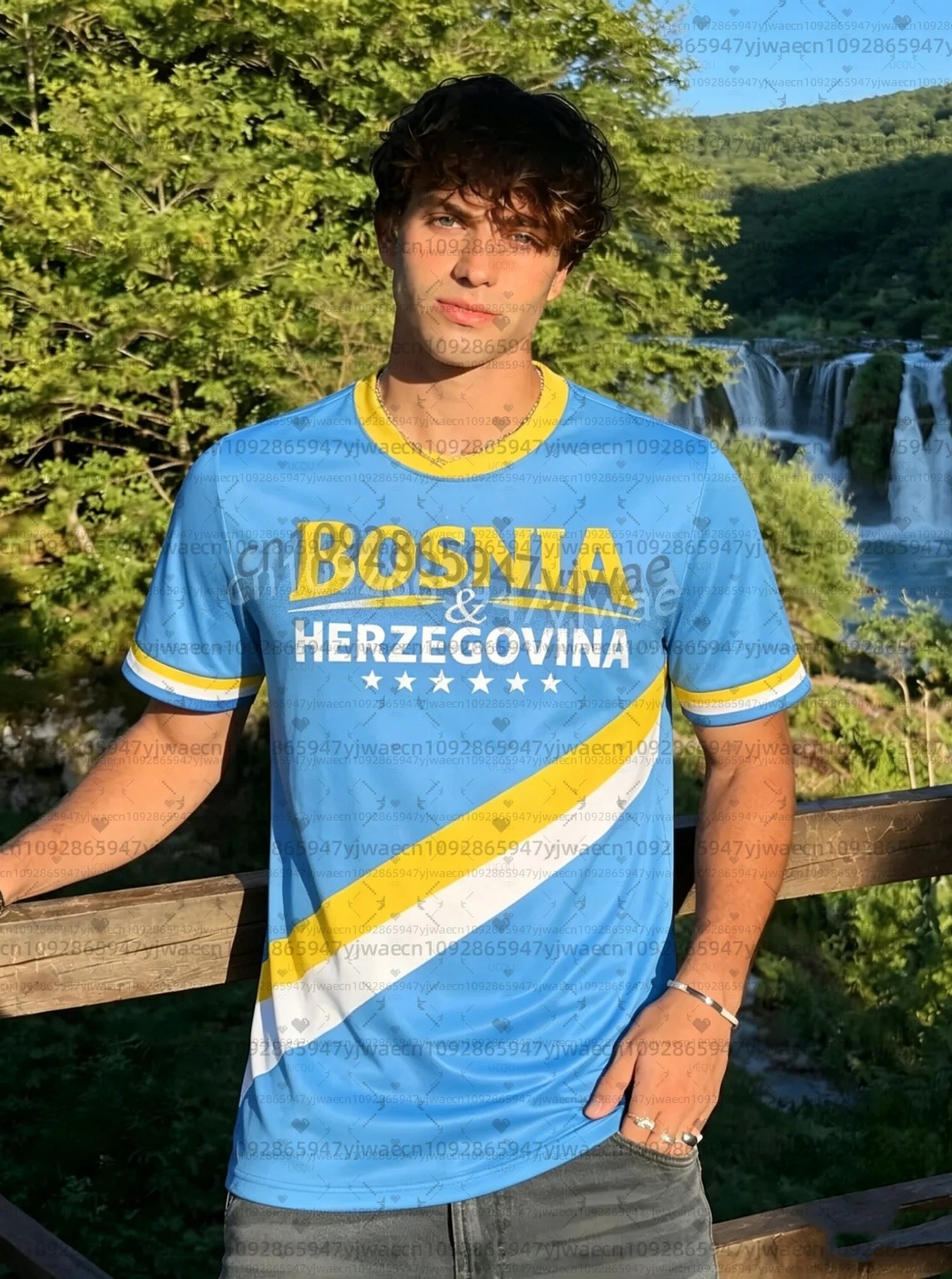 2026 Women men Cheerleaders Bosnia fans Y2k Tops Men Women Soccer O-Neck Short Sleeve Jersey T-Shirt Casual Tees Hip Hop T-Shirt