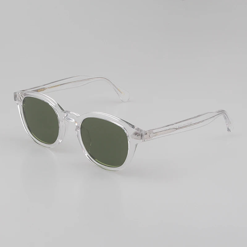 Johnny Depp Sunglasses Man Polarized Sun Glasses Luxury Brand Vintage Acetate Frame Blue Night Vision Goggles Woman