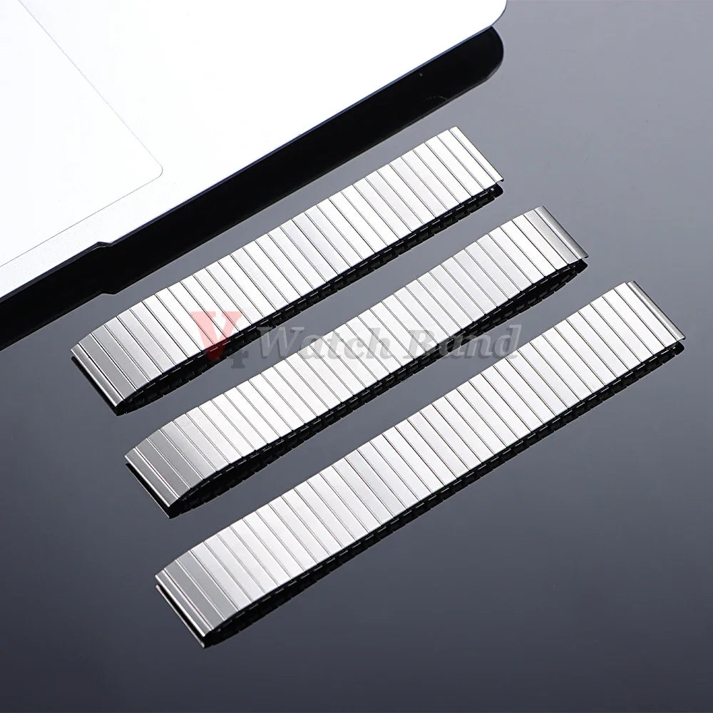 14mm 16mm 18mm 20mm 22mm Stainless Steel Elastic Stretch Strap Watch Band Accessories Bracelet Metal Expansion Strap Wristband