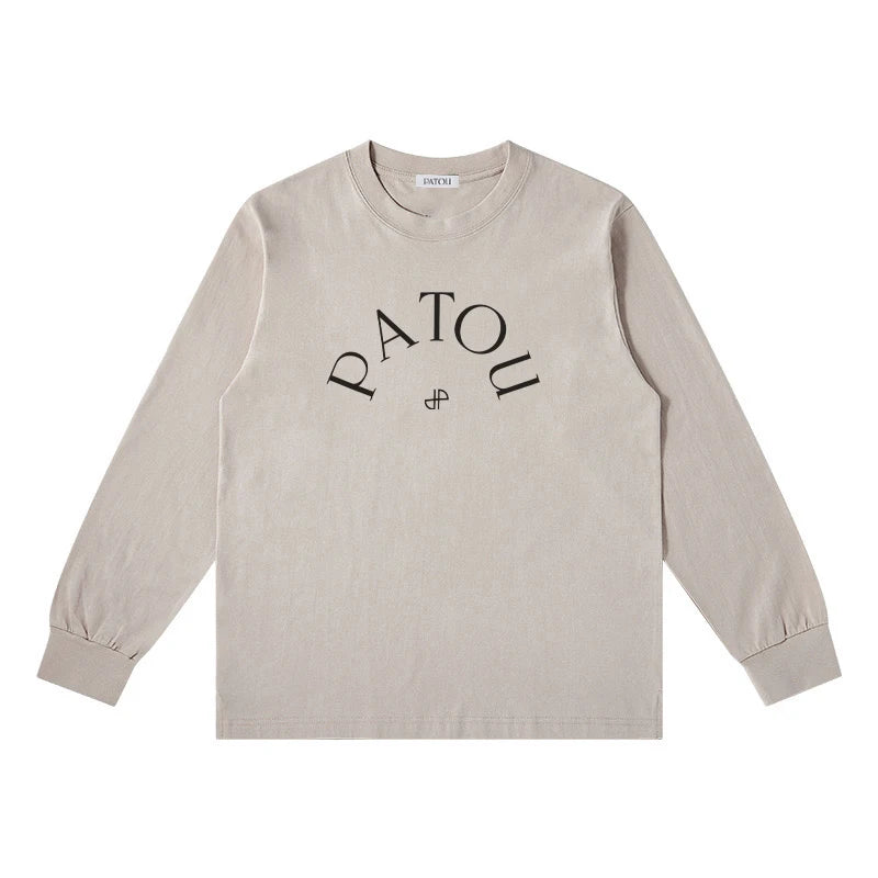 Exported to Japan Japan Style Luxury brand Cotton letter Printed Couple Tees Summer Harajuku Men/Women Loose Long sleeve Tees