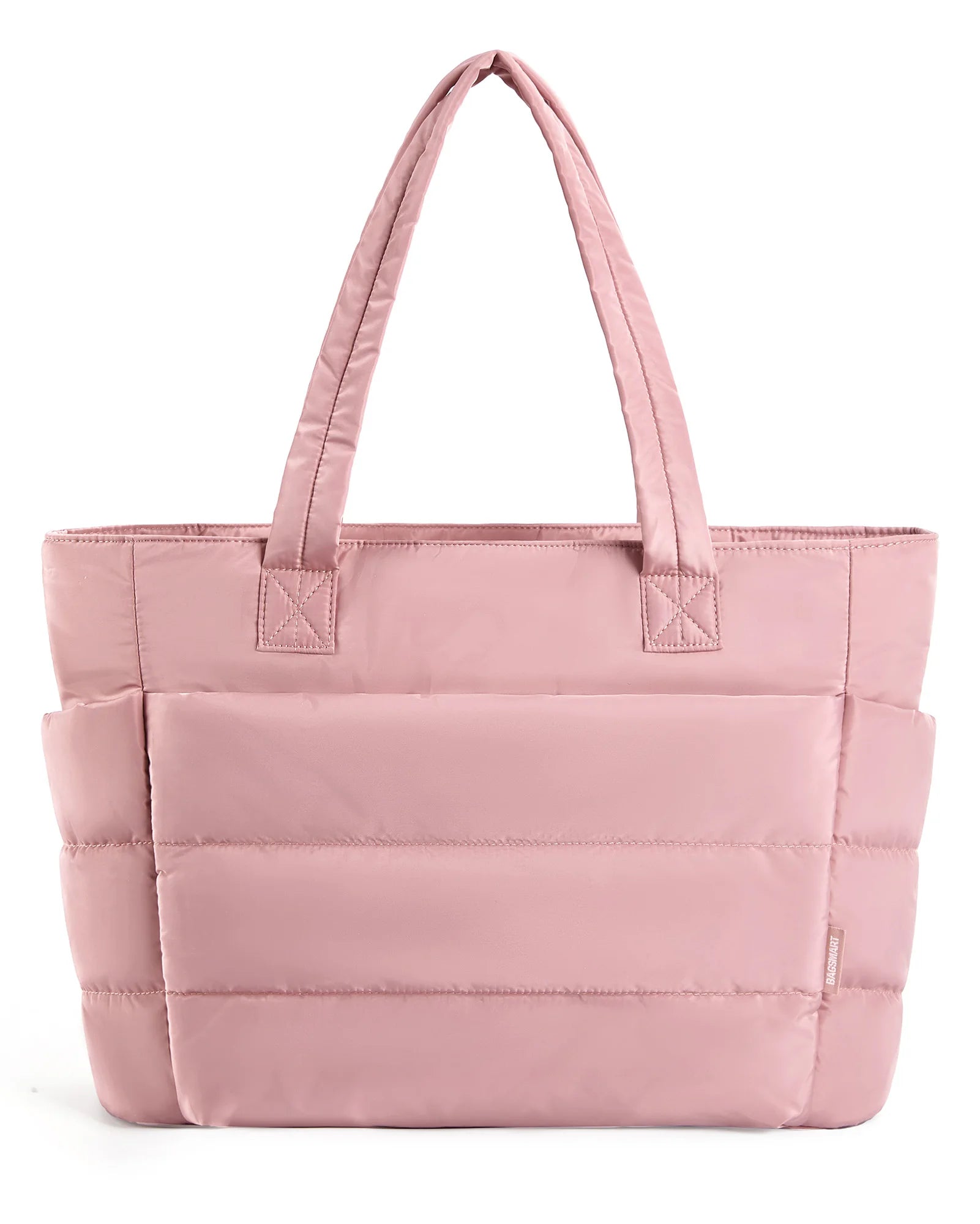 BAGSMART Padded Tote Bag Portable Woman Handbag Quilted Solid for Leisure Travel Large Capacity Mommy Diaper Bag