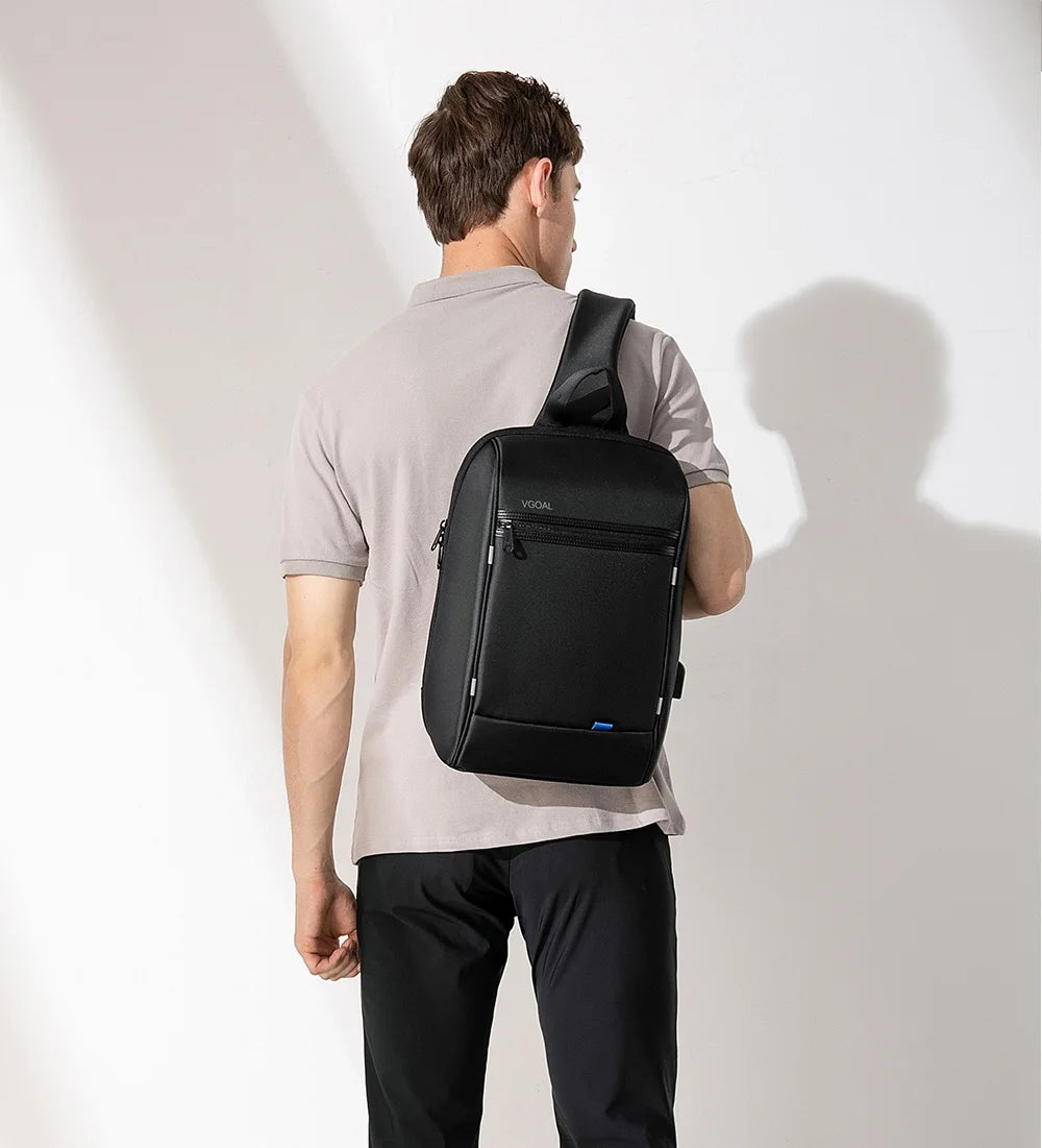 Brand Crossbody Bag For Laptop Notebook 13.3, 14 Inch Chest Pack Bosom Office Worker Man Shoulder PC Mens Gifts 6301