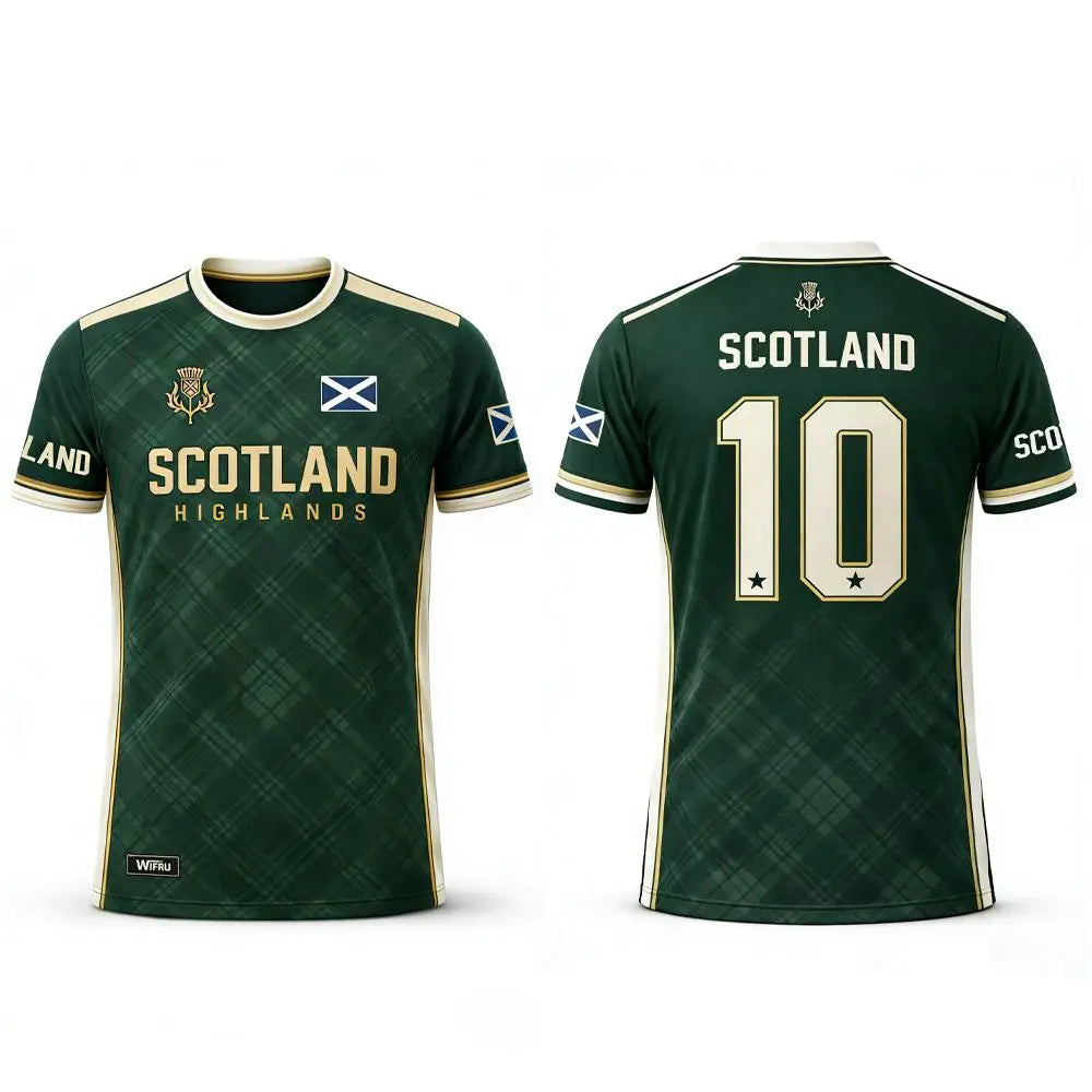 2026 Scotland Flag Print T-Shirt Summer Breathable Quick-Drying Sports Soccer Jersey Men's Everyday Training Apparel Fan Gift