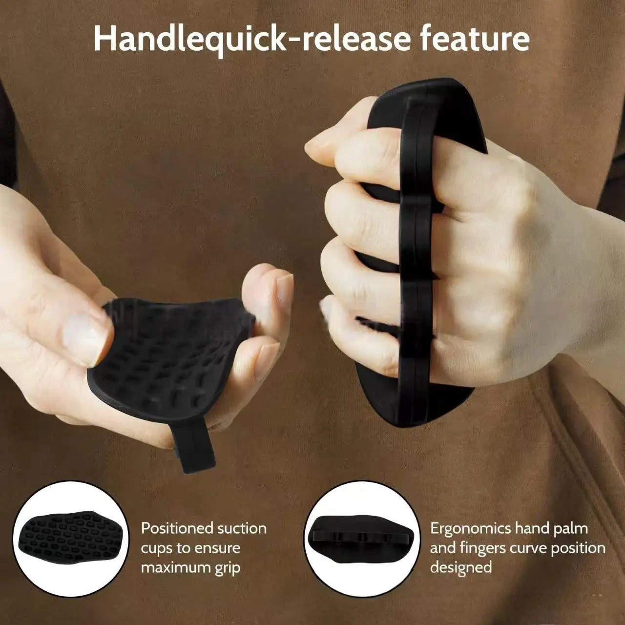Fitness gloves grip enhancer silicone four hole grip cross training palm handshake manual protection gymnastics exercise，gift