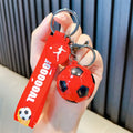 Football Keychain For Fan PVC Soft Glue Soccer Pendant Keychain Accessories Bag Decoration World  Cup Souvenirs Key Chain Gifts