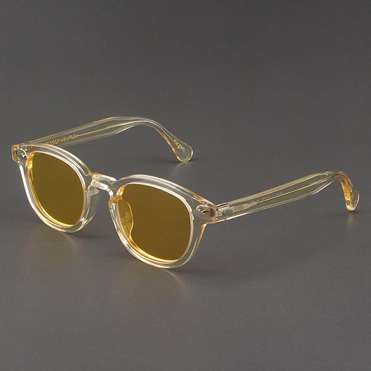 Johnny Depp Sunglasses Man Polarized Sun Glasses Luxury Brand Vintage Acetate Frame Blue Night Vision Goggles Woman