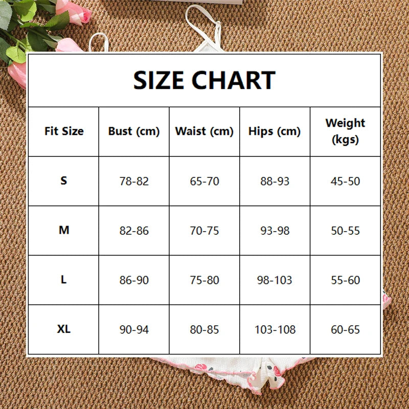 Women's Summer Spaghetti Strap Top and Shorts Pajama Sets Ladies Cherry Heart Print Sleepwear Cute Bowknot Sexy Loungewear S-XL