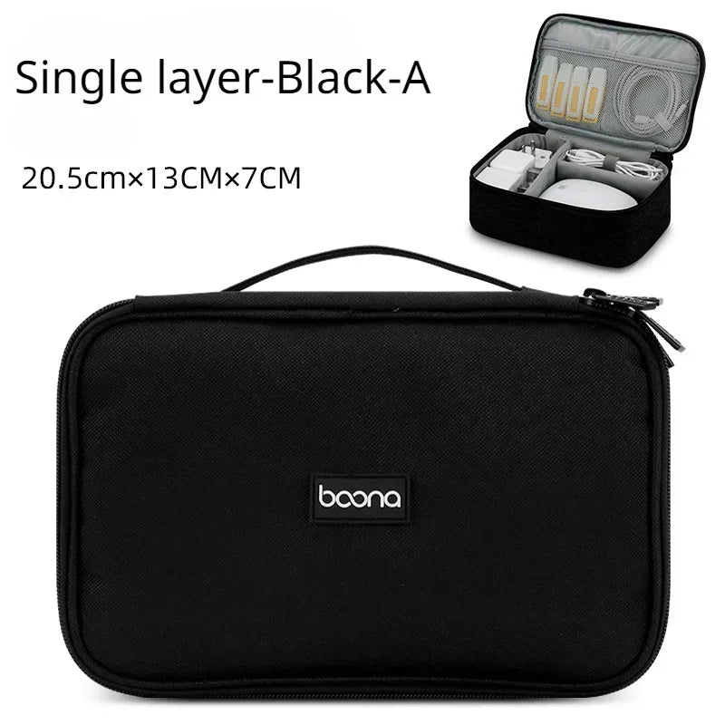Large Capacity Travel USB Gadget Cable Bag Headphone Storage Box Data Cable Storage Bag Hard Disk Charger Power Bank Organizer