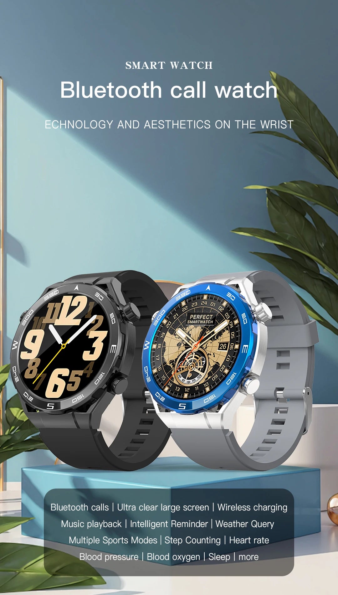 Smart Watch for Men Women Outdoor Activities Fitness Tracker Heart Rate Monitor Calorie Step Counter Sport Watch Music Play
