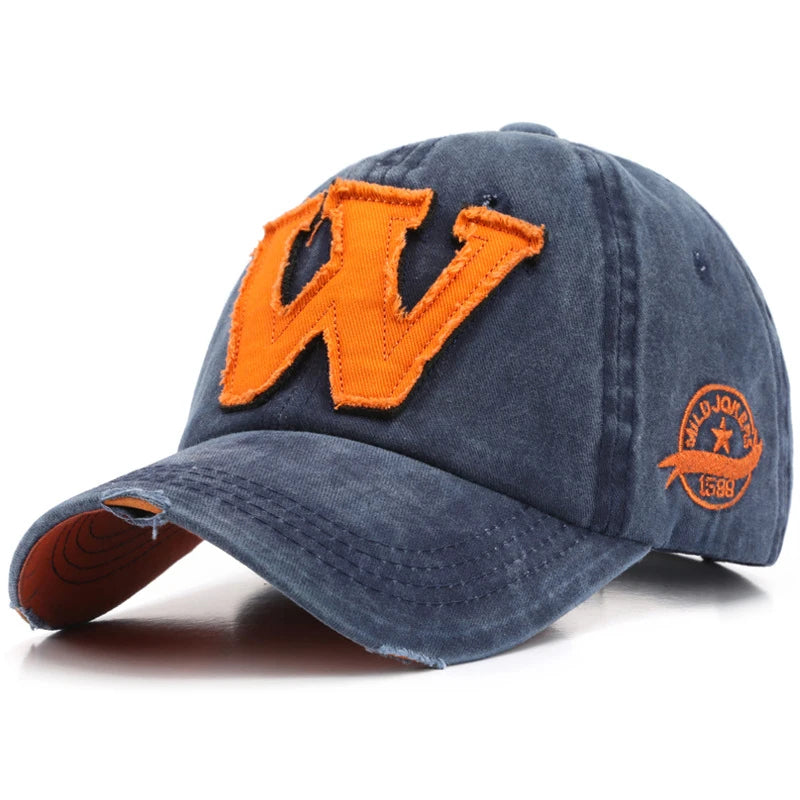 Women Men's Baseball Caps Letters W Embroidery Snapback Hip Hop Hat Adjustable Cotton Gorras Unisex Outdoor Casual Male Dad Hats