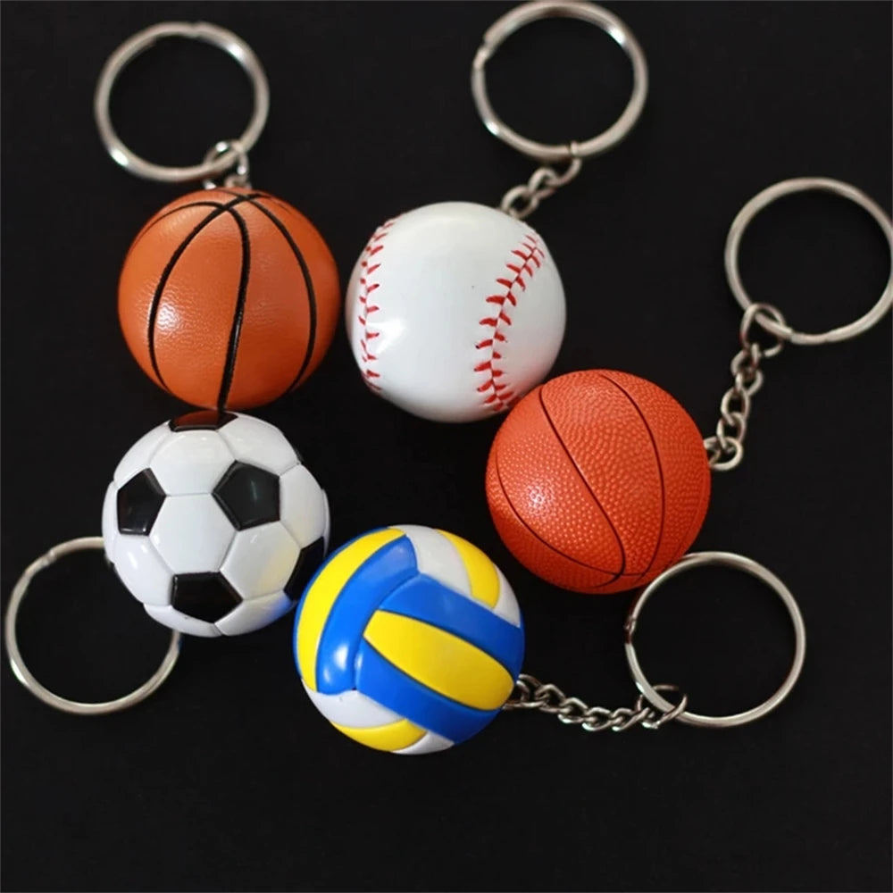 Volleyball Car Accessories Car Pendant Soccer Fun Keychains Key Ring Ball KeyChain Key Holder Bag Pendant