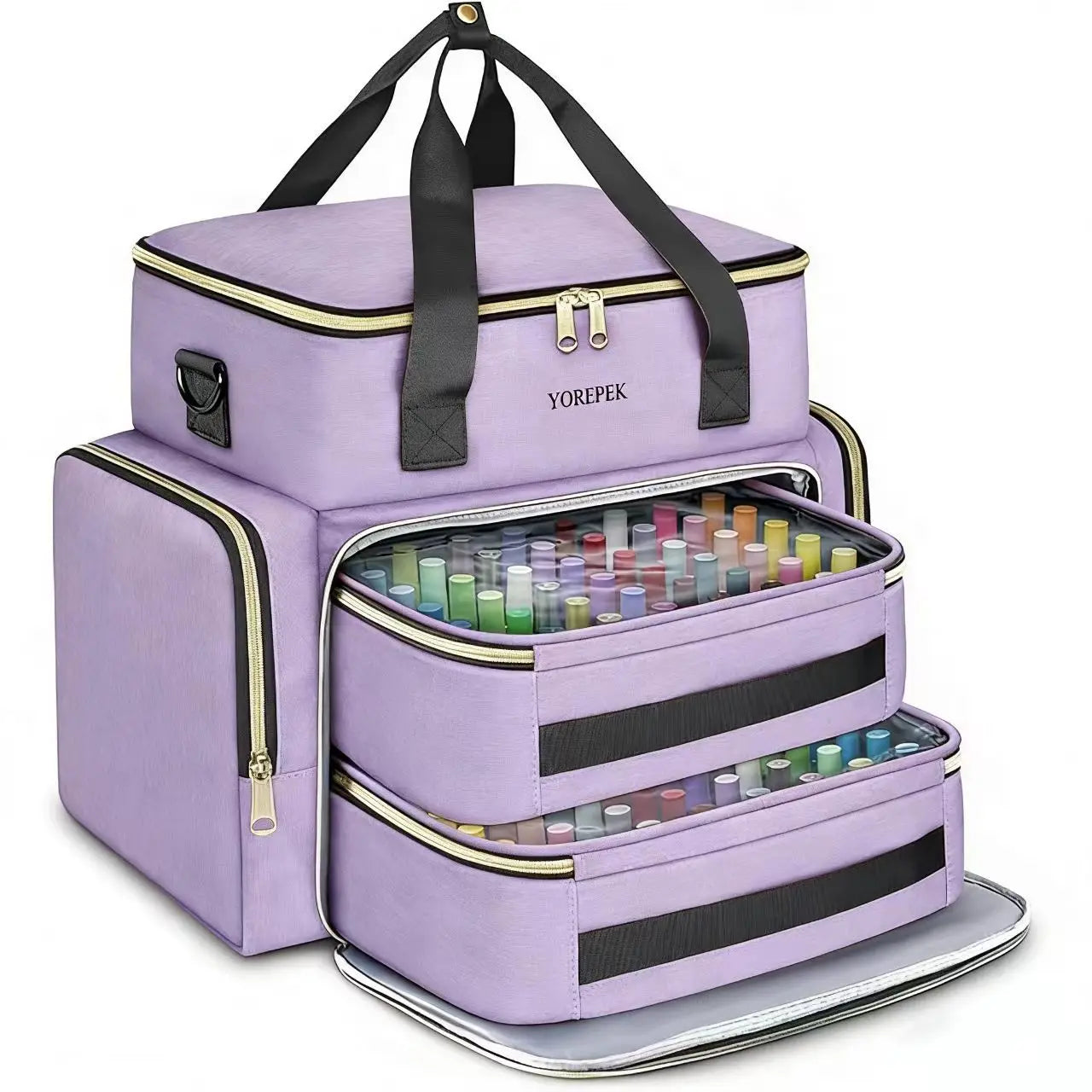 Nail Artist Bag Portable Nail Polish Storage Bag Manicure Kit Case With 2 Removable Cases Storage Bag Essential Oil Storage Box